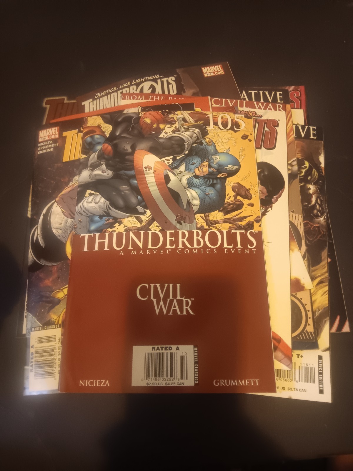 Thunderbolts 105,106,107,108,109,111,112,113,114,115,116,117,118 and 2 one shots