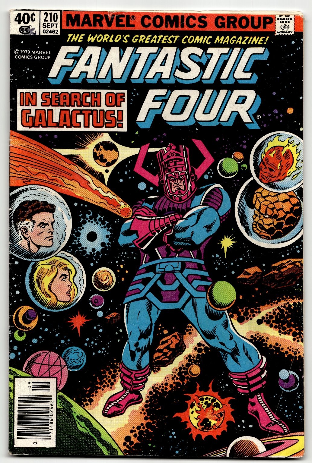 Fantastic Four #210 Marvel In Search of Galactus 1979 Newsstand