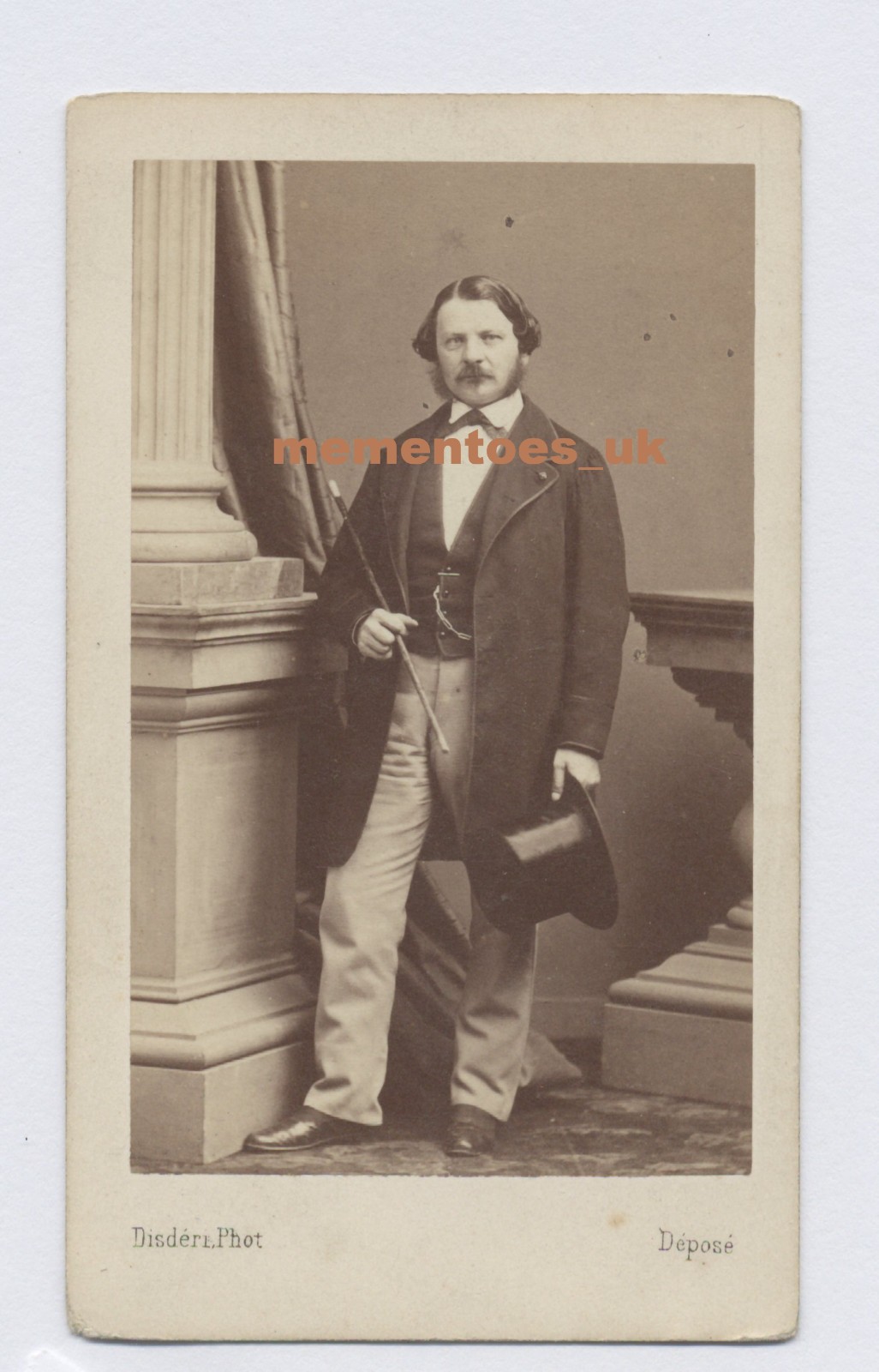 Graziani 19th century photograph Carte  Famous photographer Disdéri CDV c1860's