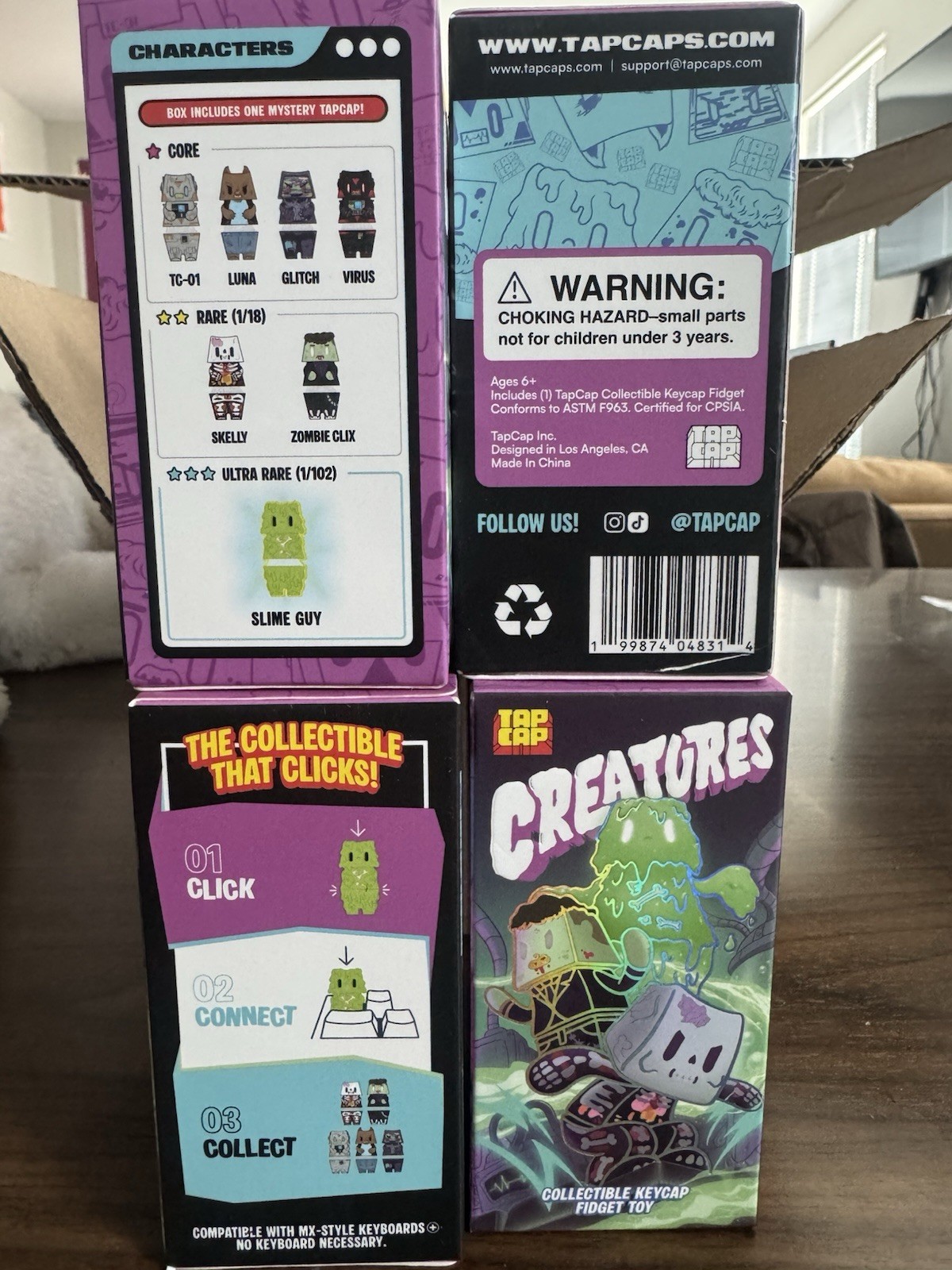 3 TapCap Series 1 Creatures. CLIX AND LACY SOLD OUT 