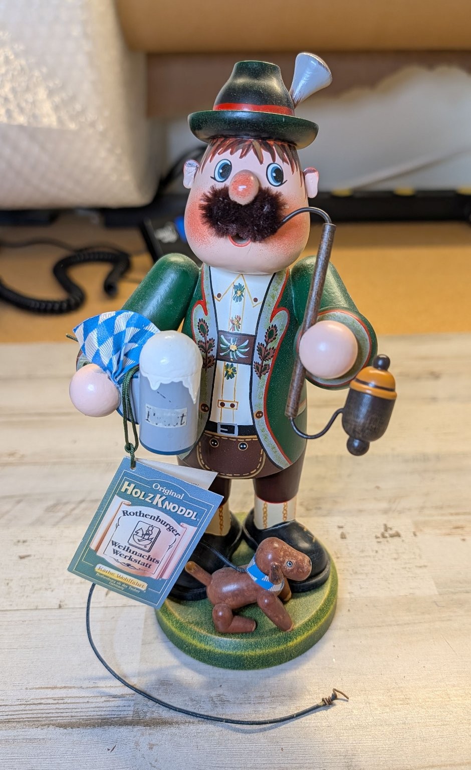 Käthe Wohlfahrt HolzKnoddl German Smoker Figurine 9