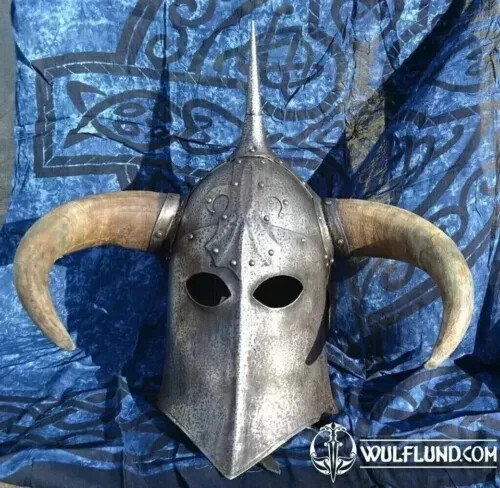 Medieval Viking larp steel knight DARK LORD Fantasy Horns Helmet With Halloween