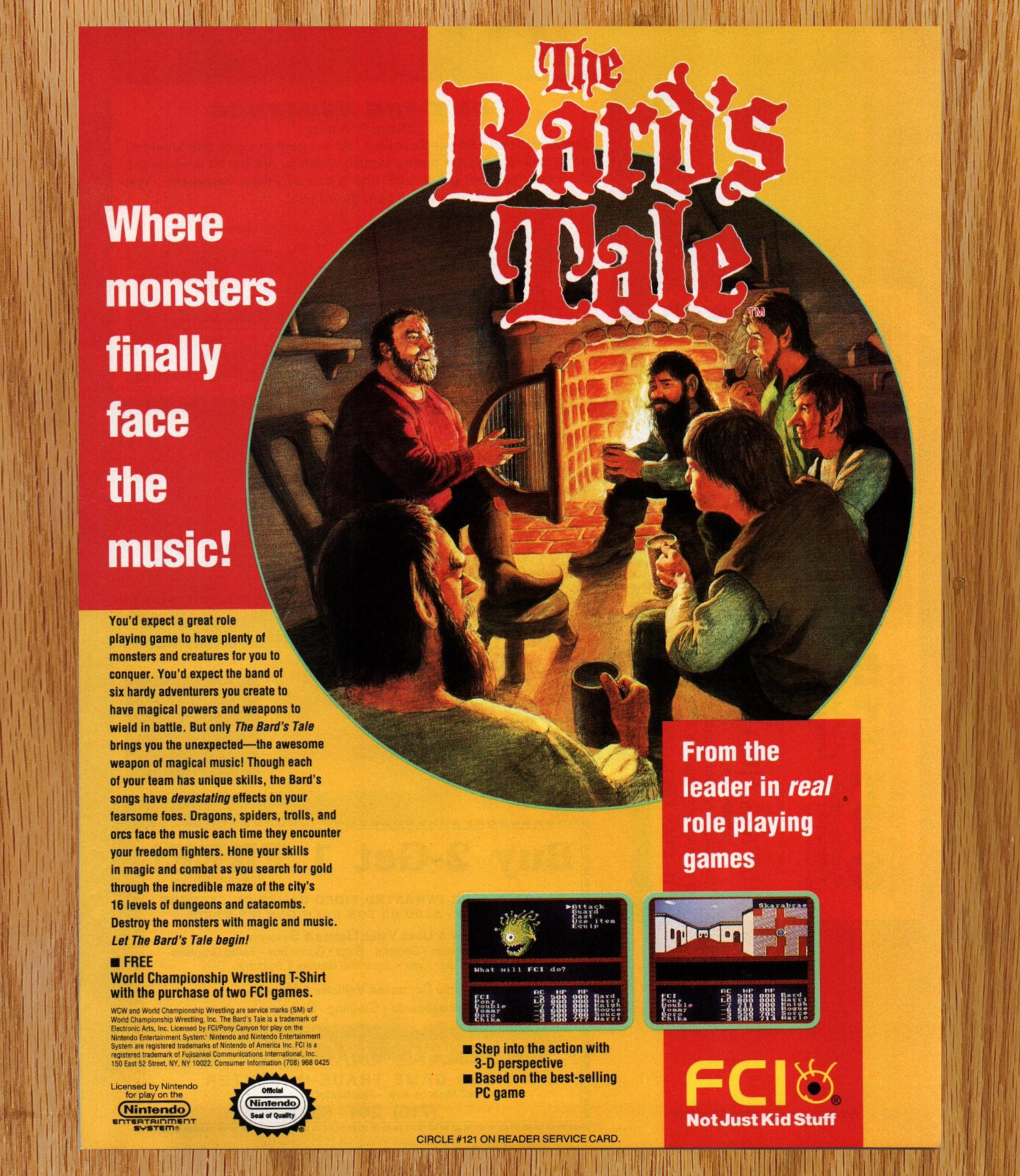 The Bard's Tale FCI RPG Monster - Video Game Print Ads Poster Promo Art 1991