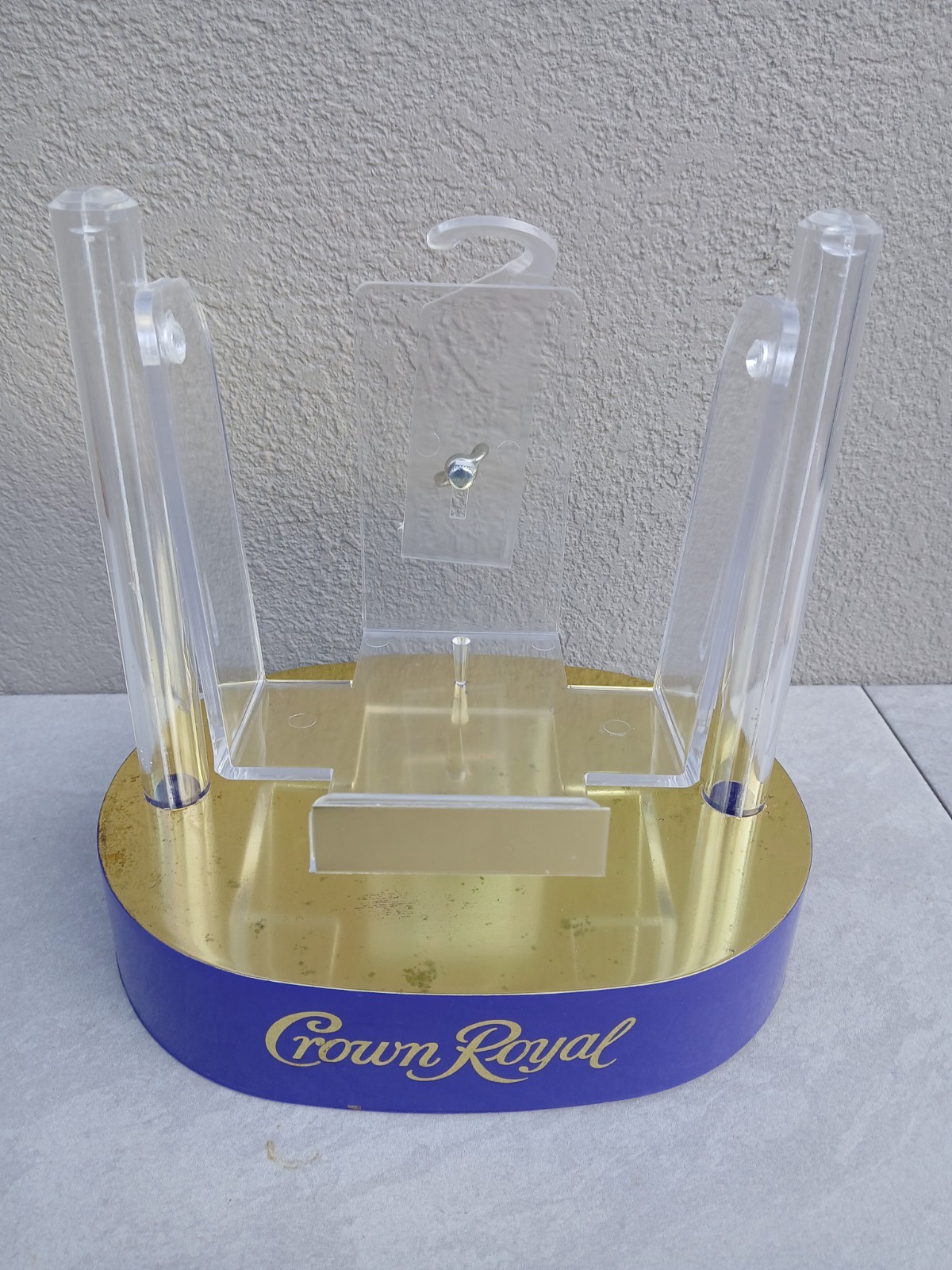 Vintage Crown Royal Store Bottle Display Swing Acrylic  Bar Decor 1.75 L 
