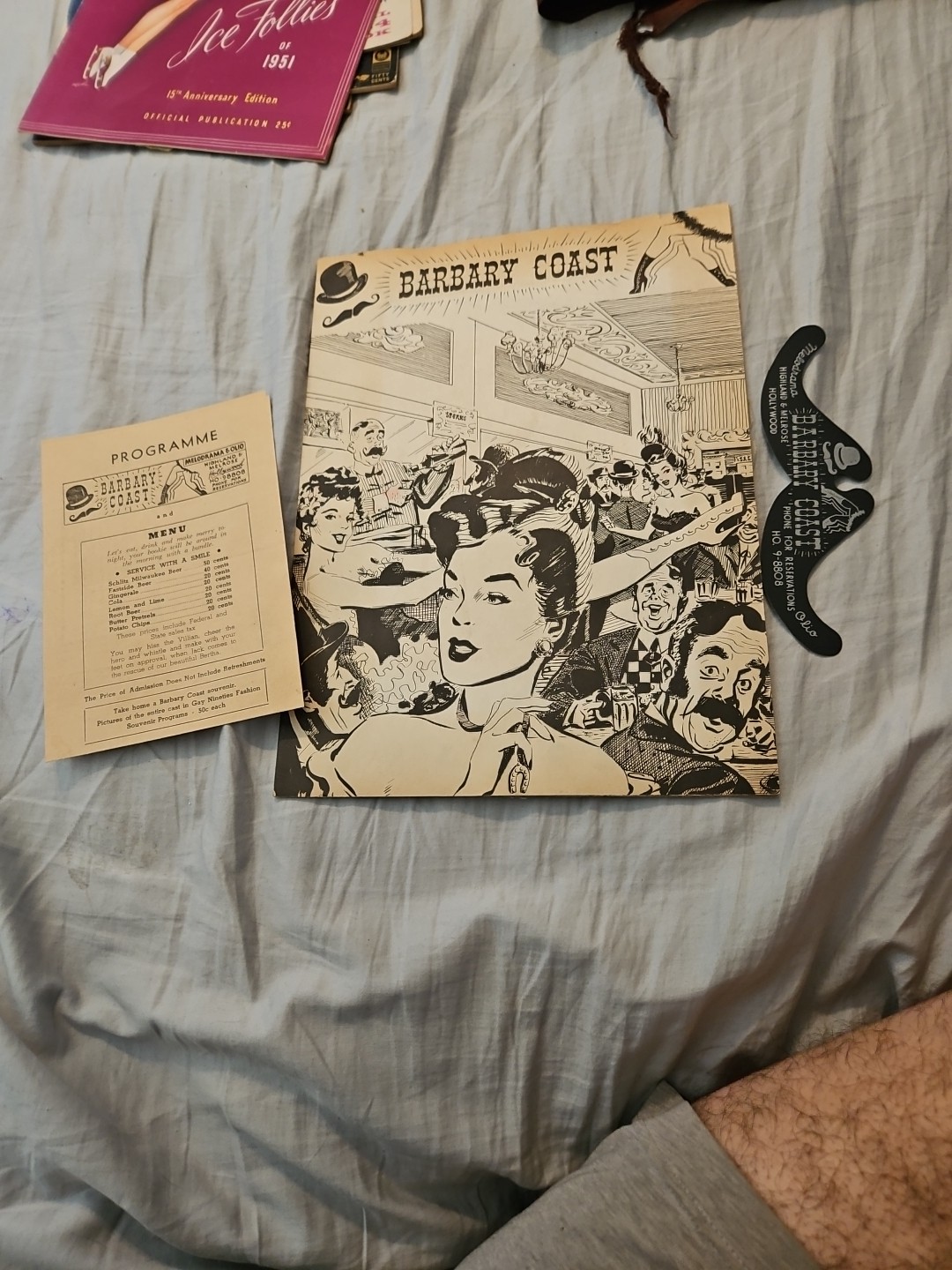 Rare Souvenir Program For The Barbary Coast   Hollywood, California 1940\'s/50s