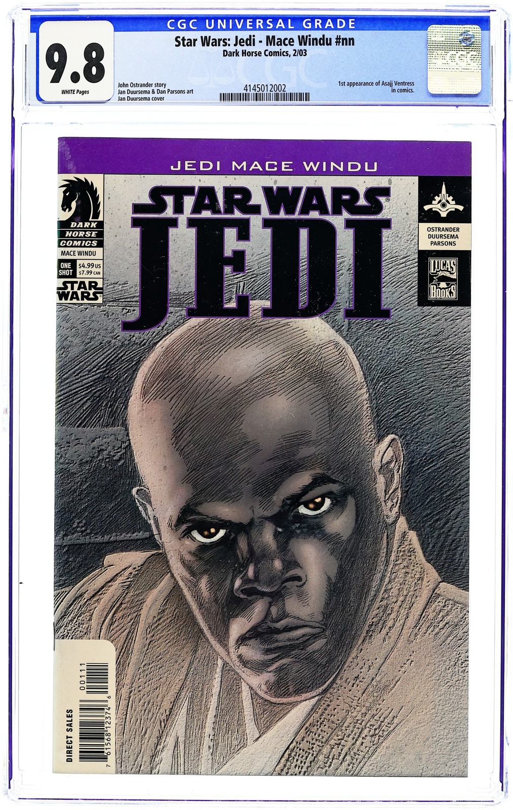 Star Wars Jedi Mace Windu 1D CGC 9.8 2003 4145012002