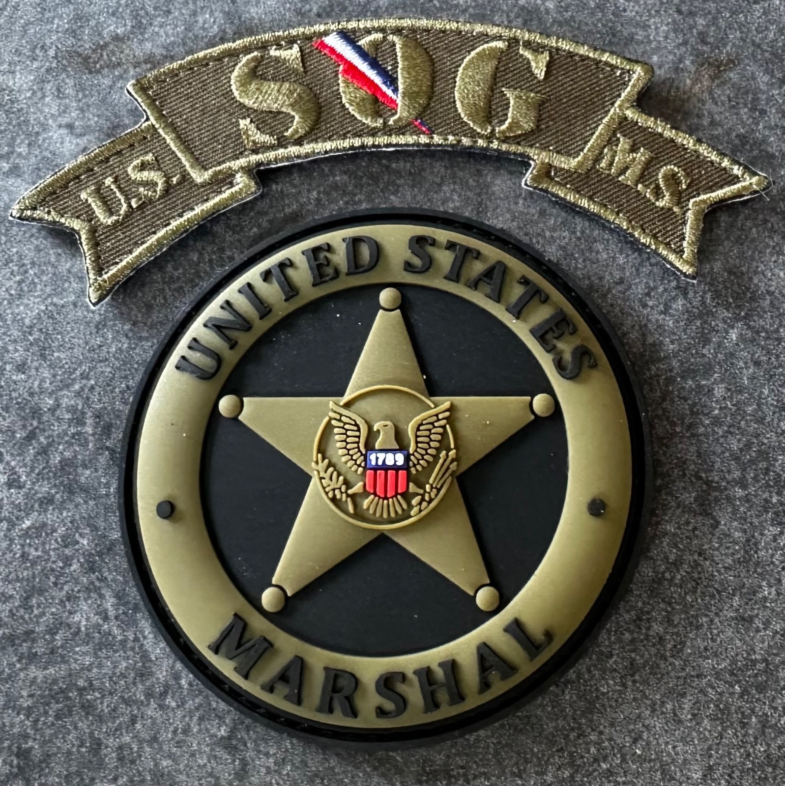 US Marshals Service - Special Edition SOG rocker “SET” TWILL + B patch-Very Rare