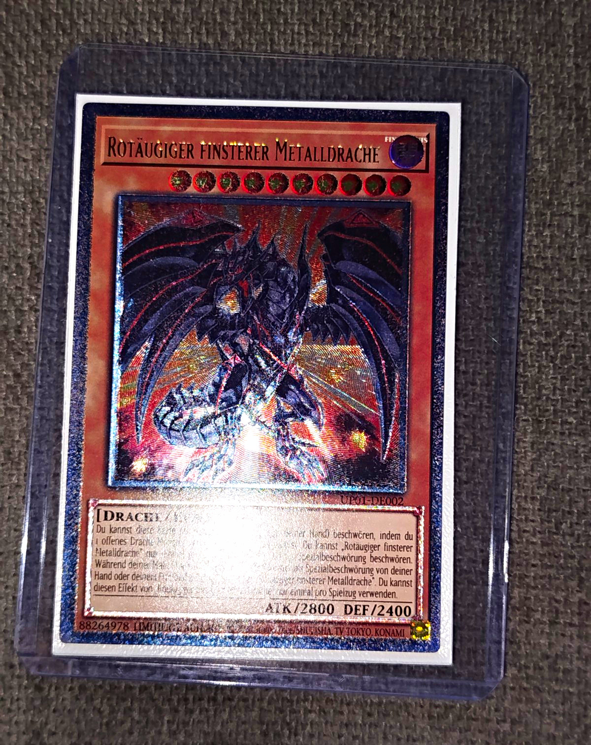 Yugioh Red Eyes Darkness Metal Dragon Ultimate Rare UP01-EN002 Near Mint German