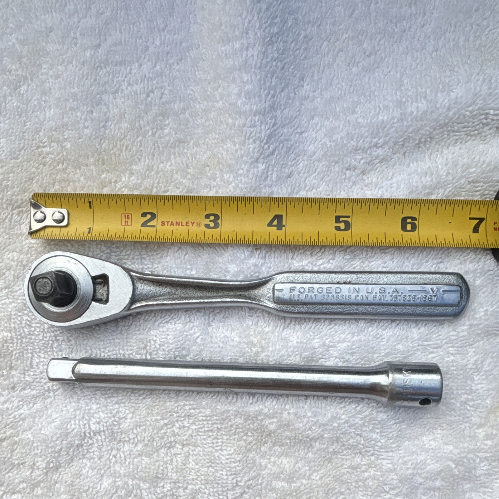 Vintage Craftsman -V- 3/8” Quick-Release Ratchet & Husky CB-21 Extension Set