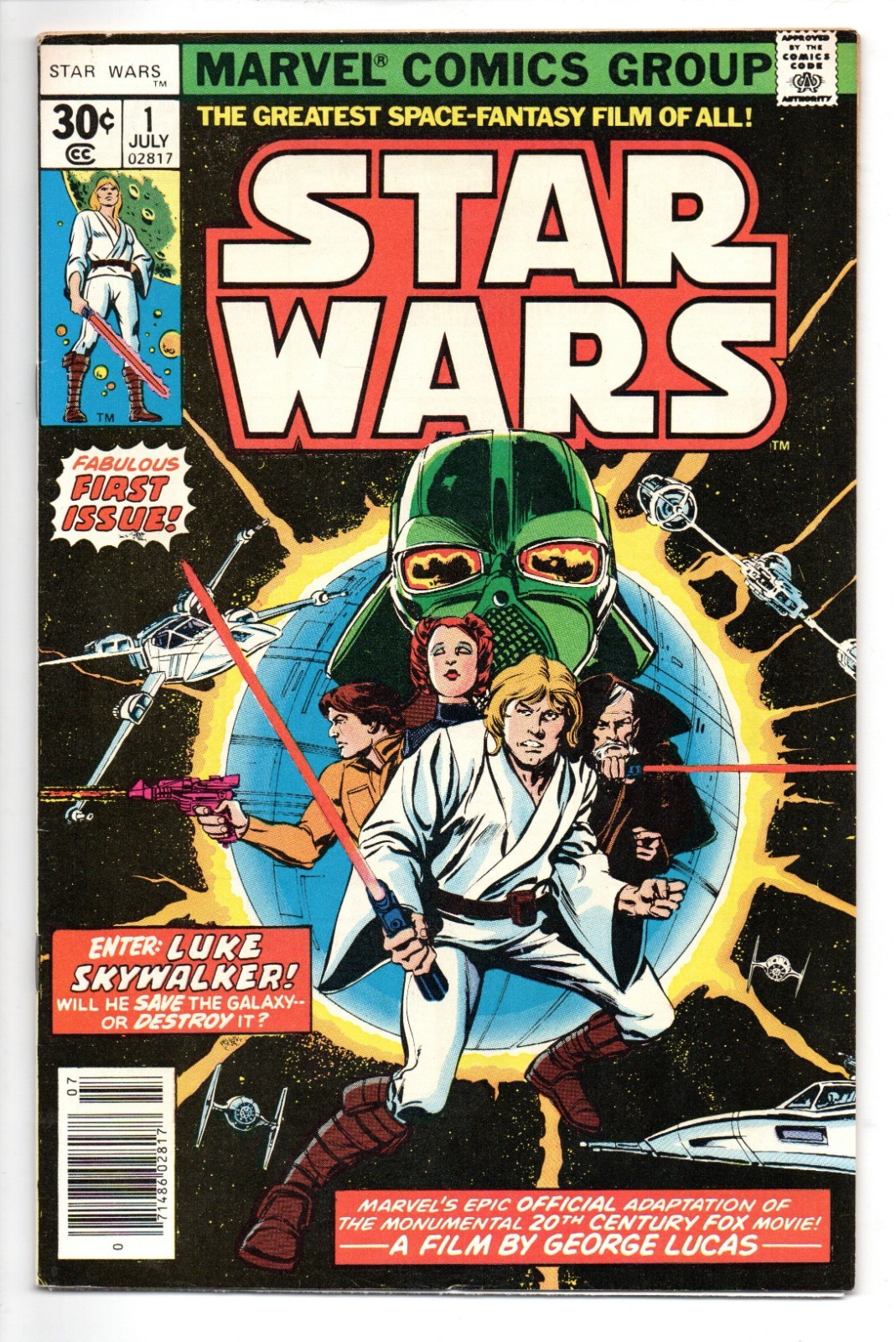 Star Wars #1 1st Star Wars Comic Luke Skywalker Darth Vader Marvel 1977