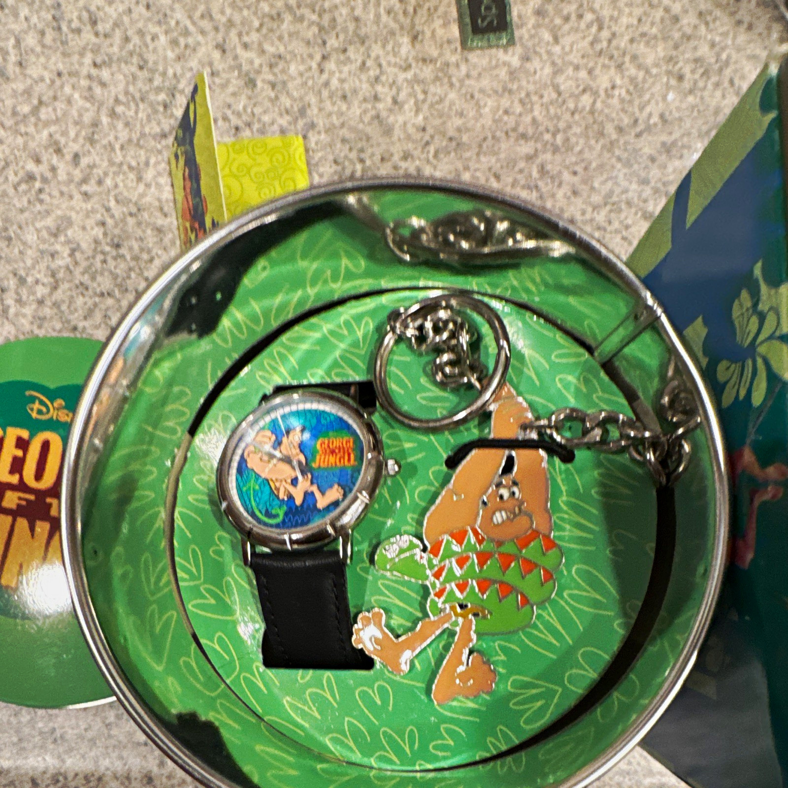Fossil Disney George of the Jungle Wristwatch Set in Tin Box with box