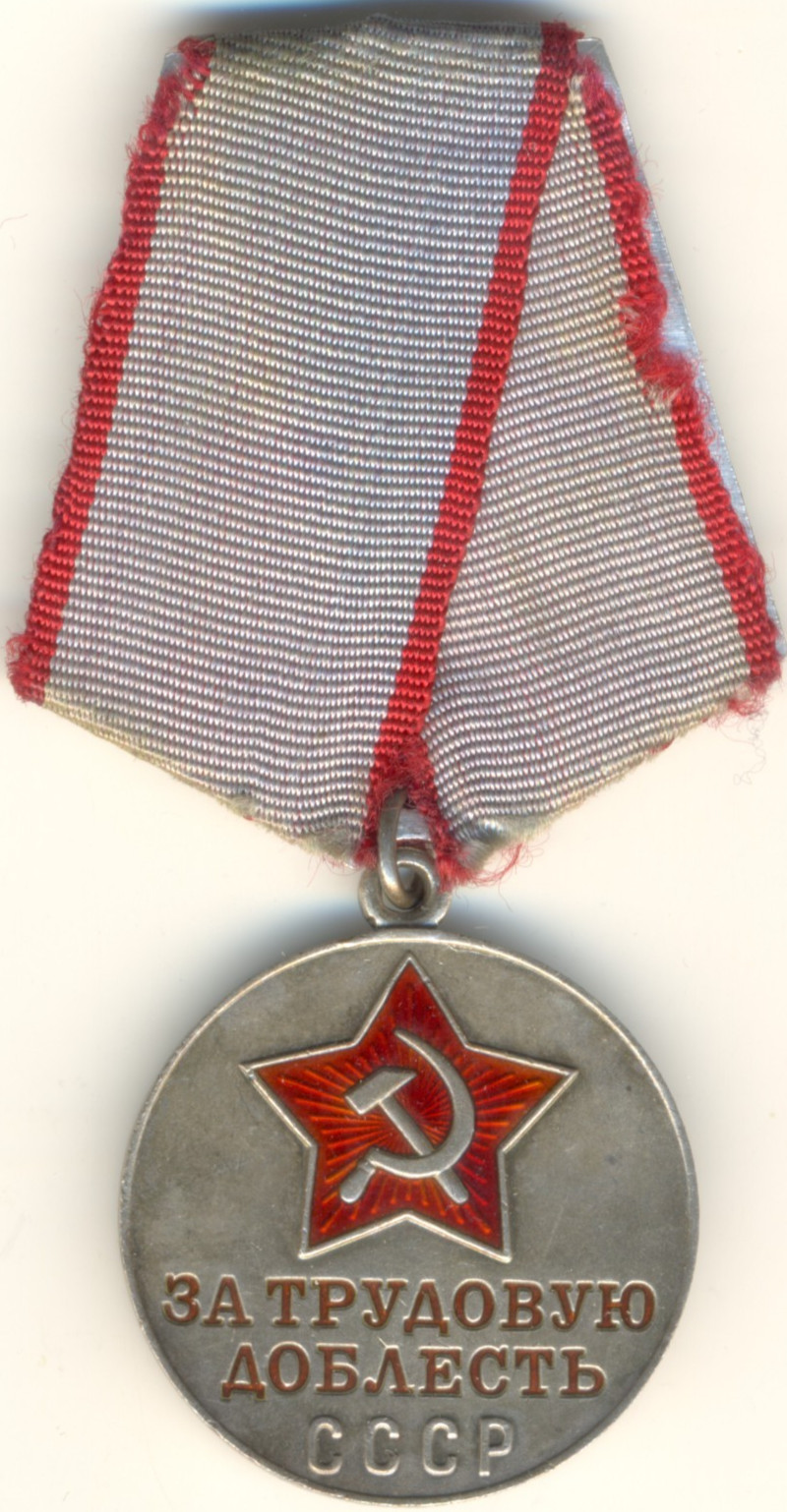 Soviet Russian  Star Banner Medal Red Order  Badge For Labor Valor USSR  (1822)