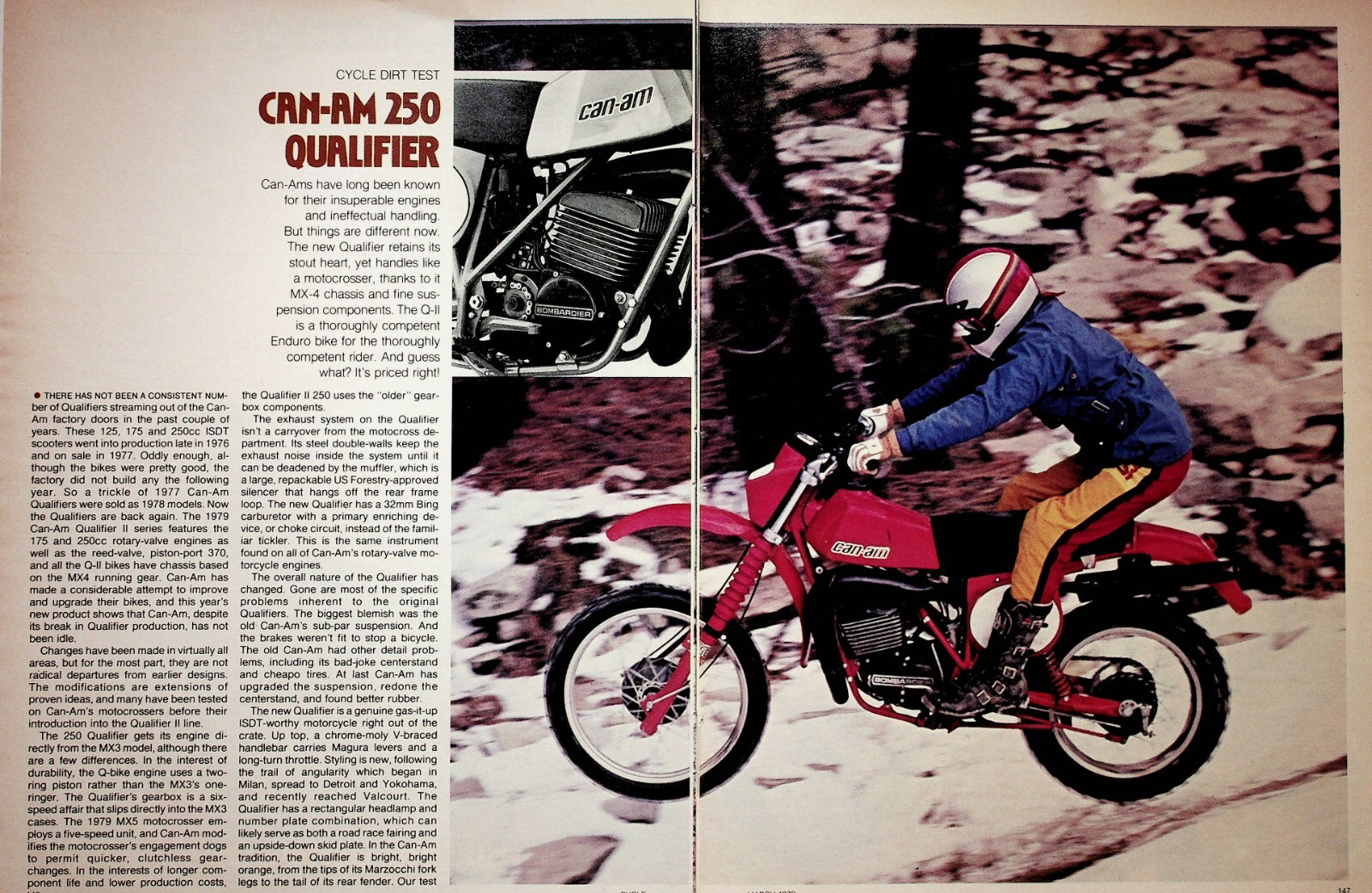 1979 Can-Am 250 Qualifier - 8-Page Vintage Motorcycle Test Article