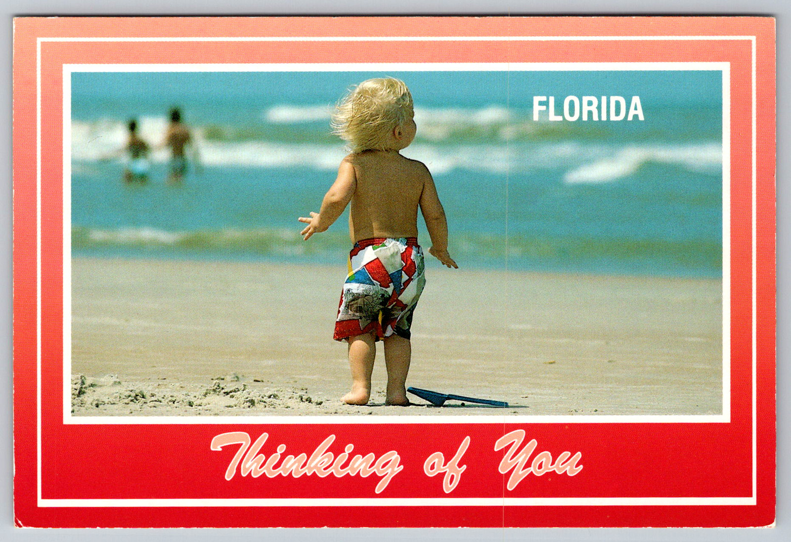 c1990s Florida Beach Child Thinking of You H.S. Crocker Co Postcard