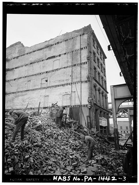 James S Mason Company Store Demolition Side Elevation 1910s Building Wreckage