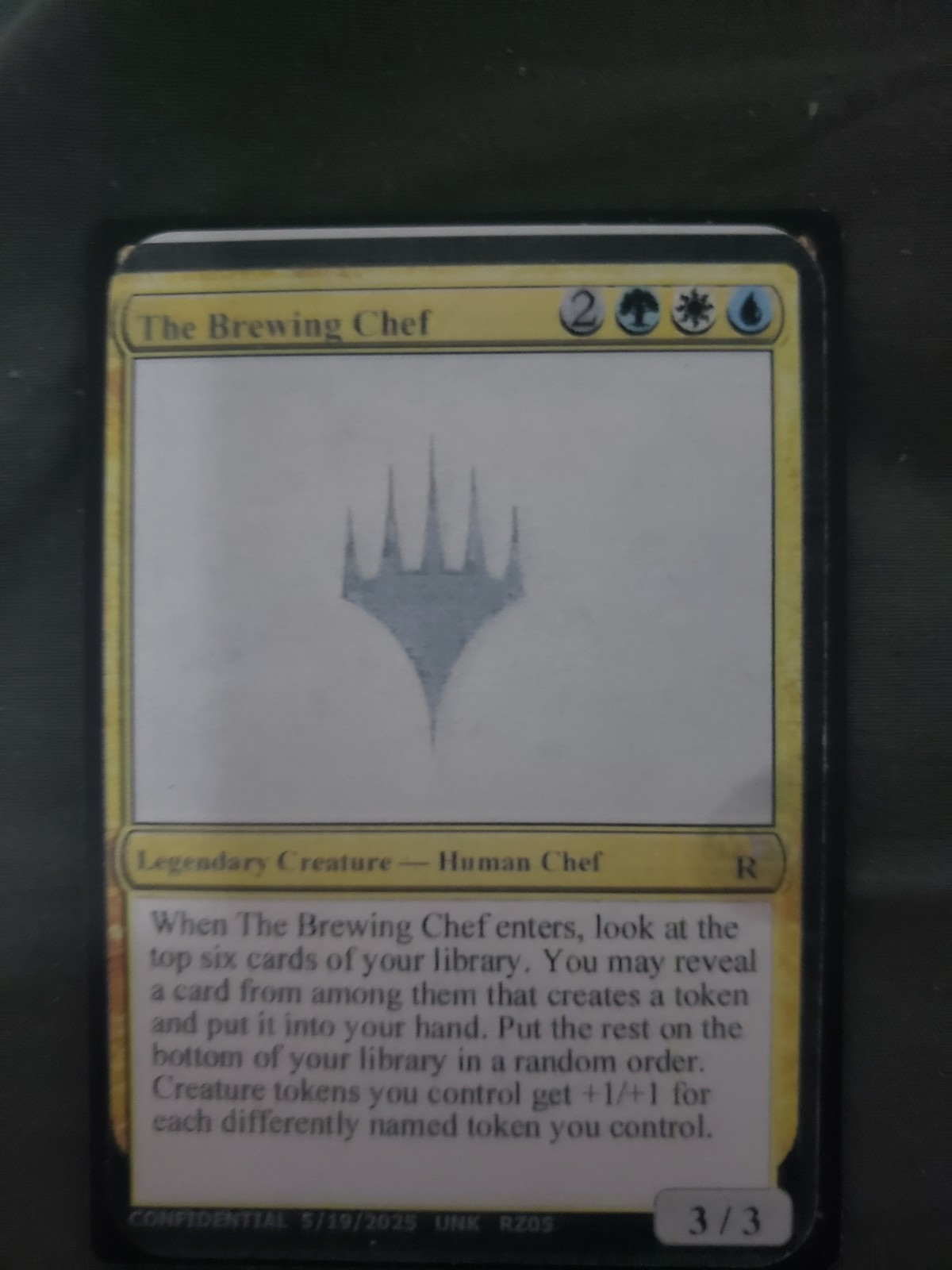 The Brewing Chef Vegas MagicCon 2025 Unknown Draft Even TEST CARD
