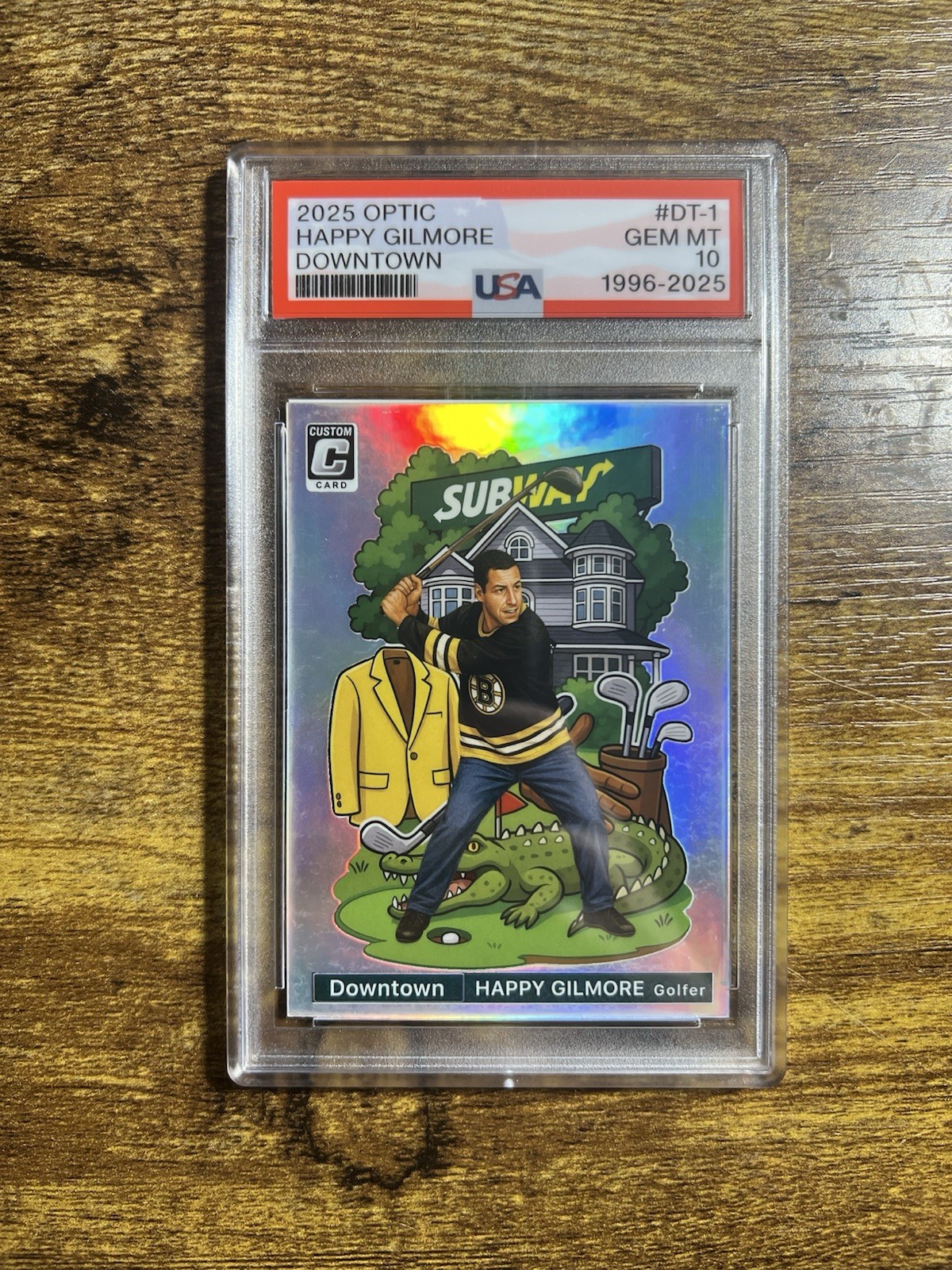 Custom Happy Gilmore Adam Sandler Holo Golf Downtown Holo USA 10 Custom Slab