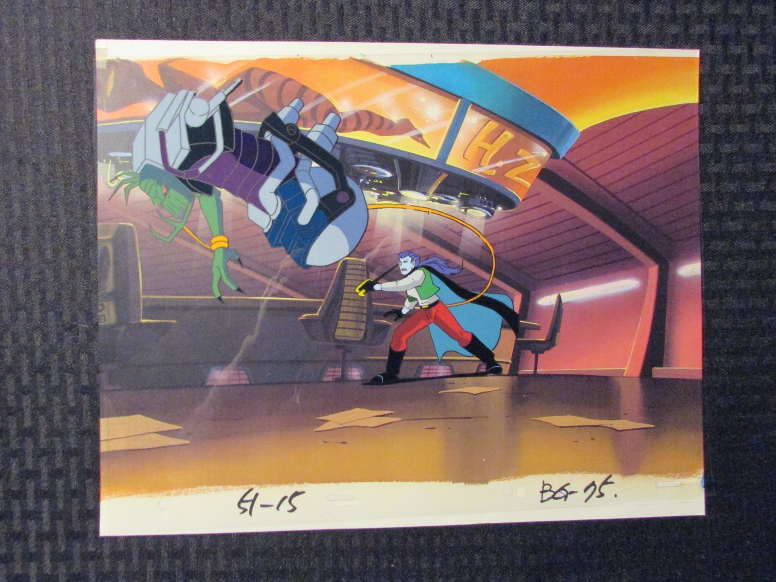 1996 CAPTAIN SIMIAN & THE SPACE MONKEYS Cartoon Animation Cel L