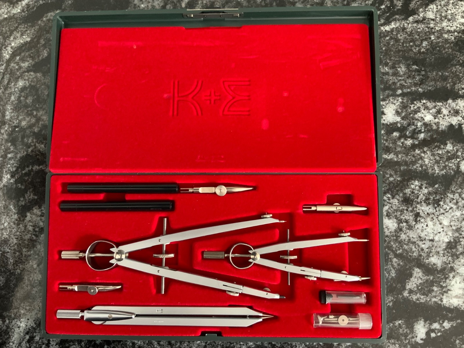VTG K&E Keuffel & Esser Drafting Set Made in Germany Engineer Set w/Hard Case