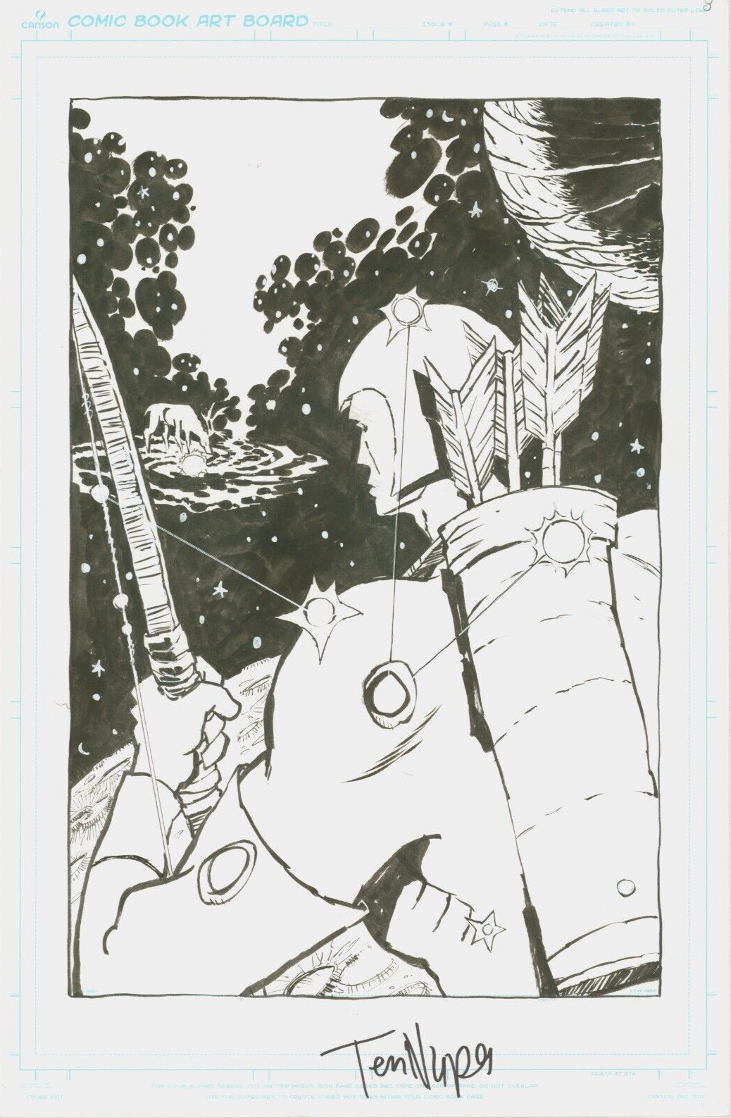 Earthworm Jim Creator Doug TenNapel SIGNED NNewts Original Comic Art Page SPLASH
