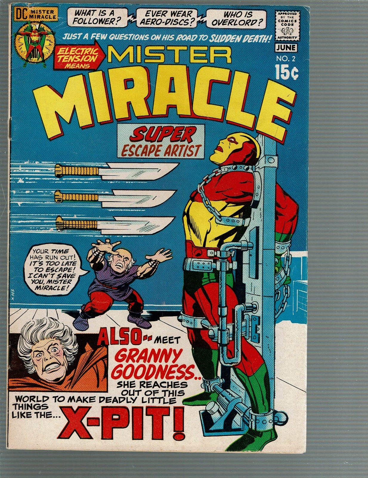 Mister Miracle 2 1st app Granny Goodness Baron Bedlam Kirby story art F/VF