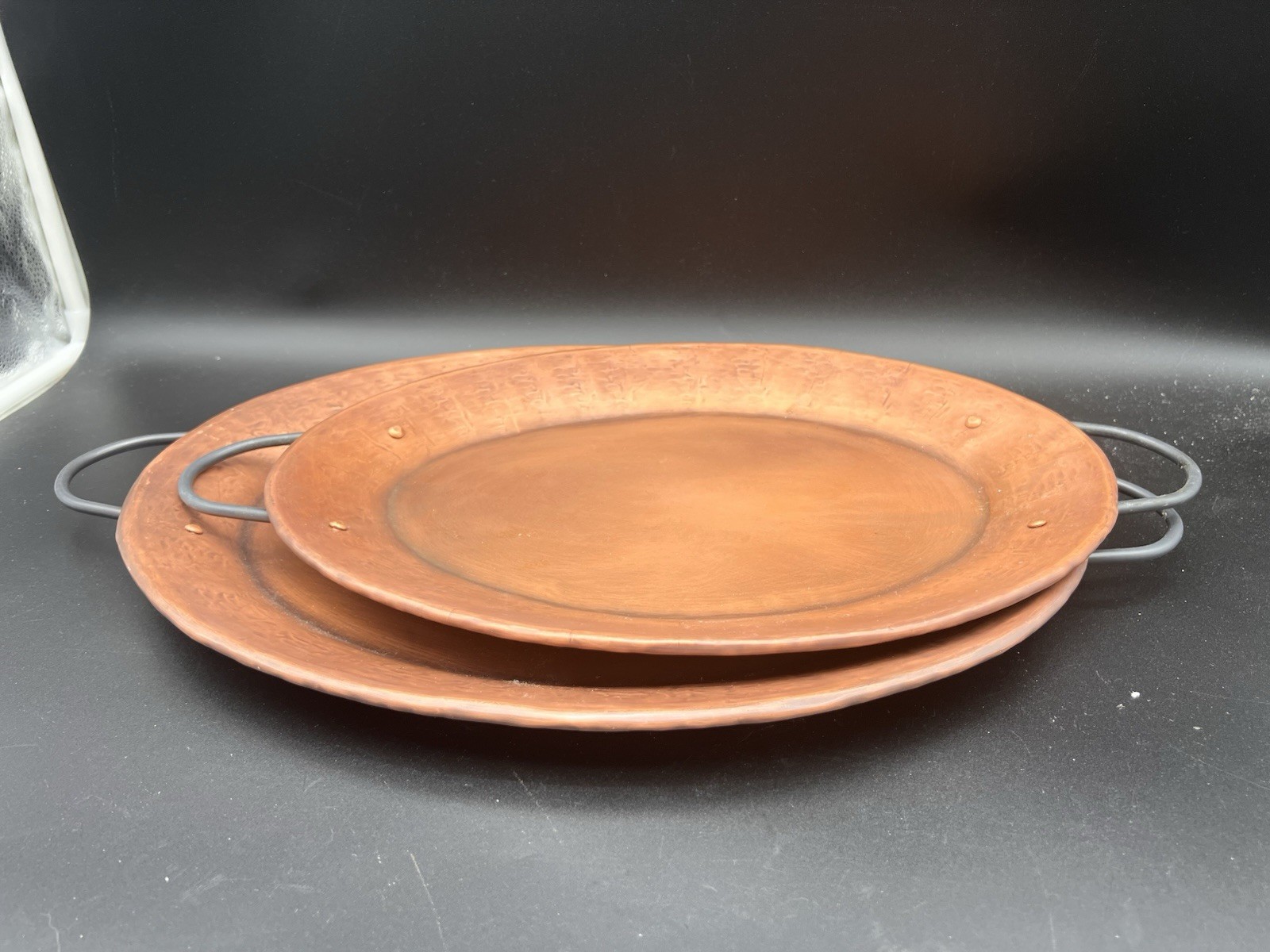 Old World Hand Wrought Oblong Copper Multipurpose Plate C. Steel Handel's