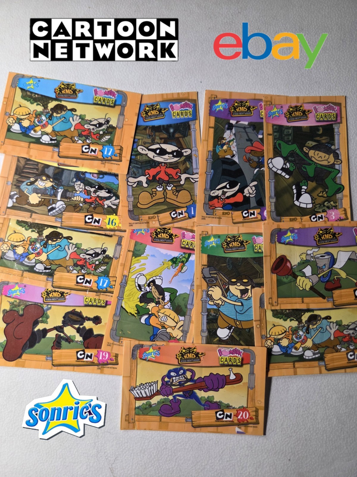 Cartoon Network Codename Kids Next Door Sticker Cards / 2007 / Rare Promo 