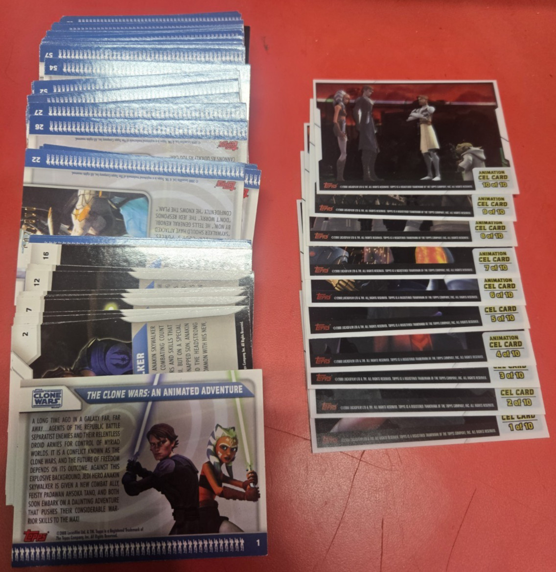 2008 Topps Star Wars: The Clone Wars Checklist Highlights 1–90 set Cel  C1-C10