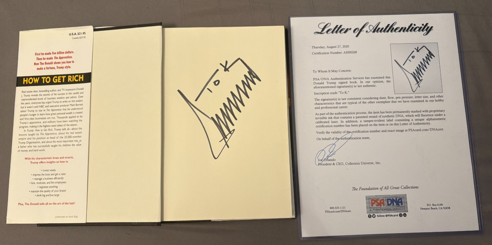 Donald Trump President Signed Autographed 