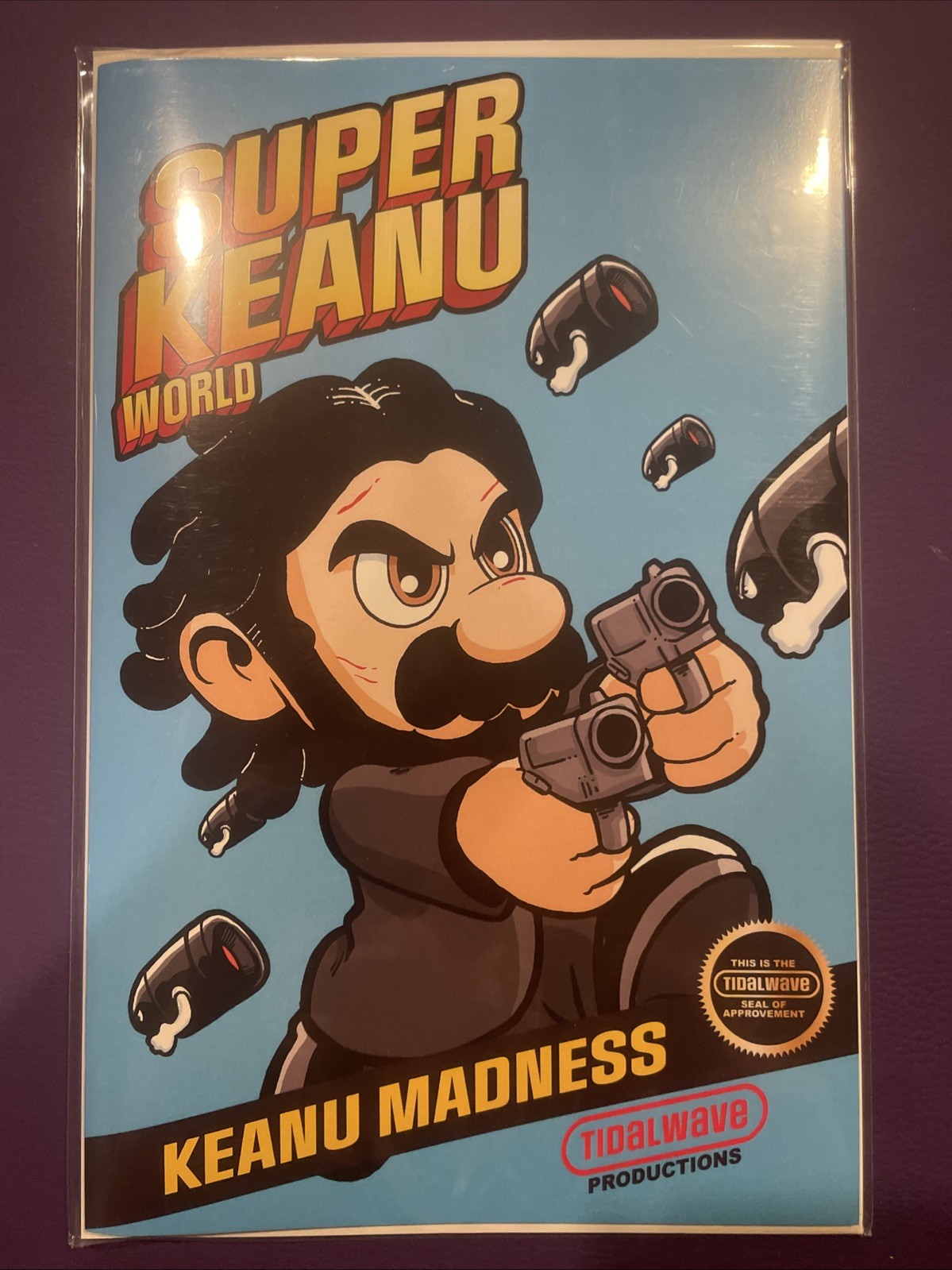 TIDALWAVE Fame Keanu Reeves John Wick  MAR BROS TRIB COVER NYCC 2024. Ltd 200 NM