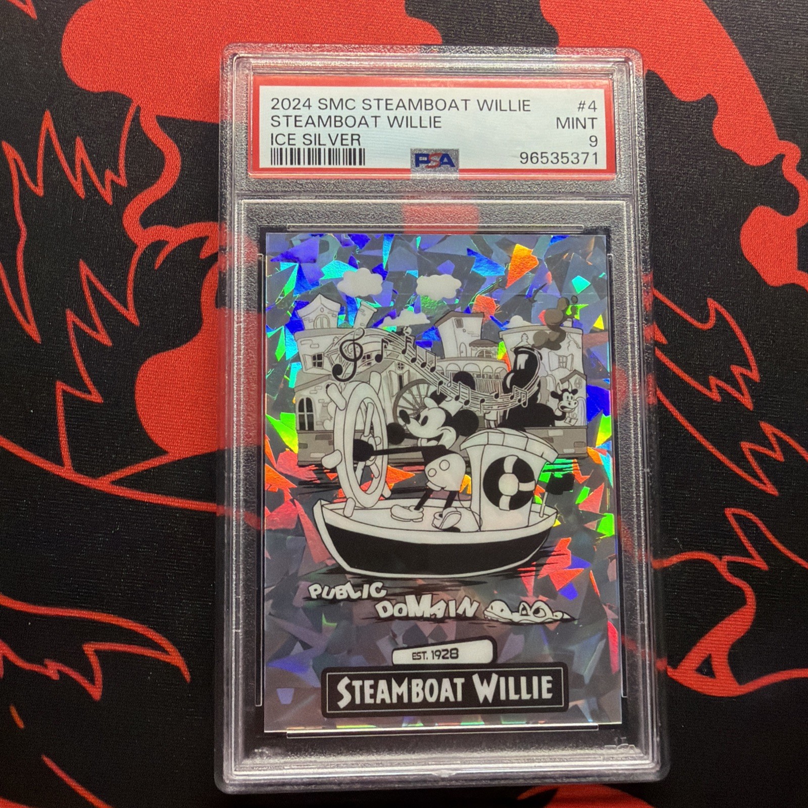 SMC Saturday Morning Cards Steamboat Willie Ice Gold /50 Case Hit PSA 9 LOW POP
