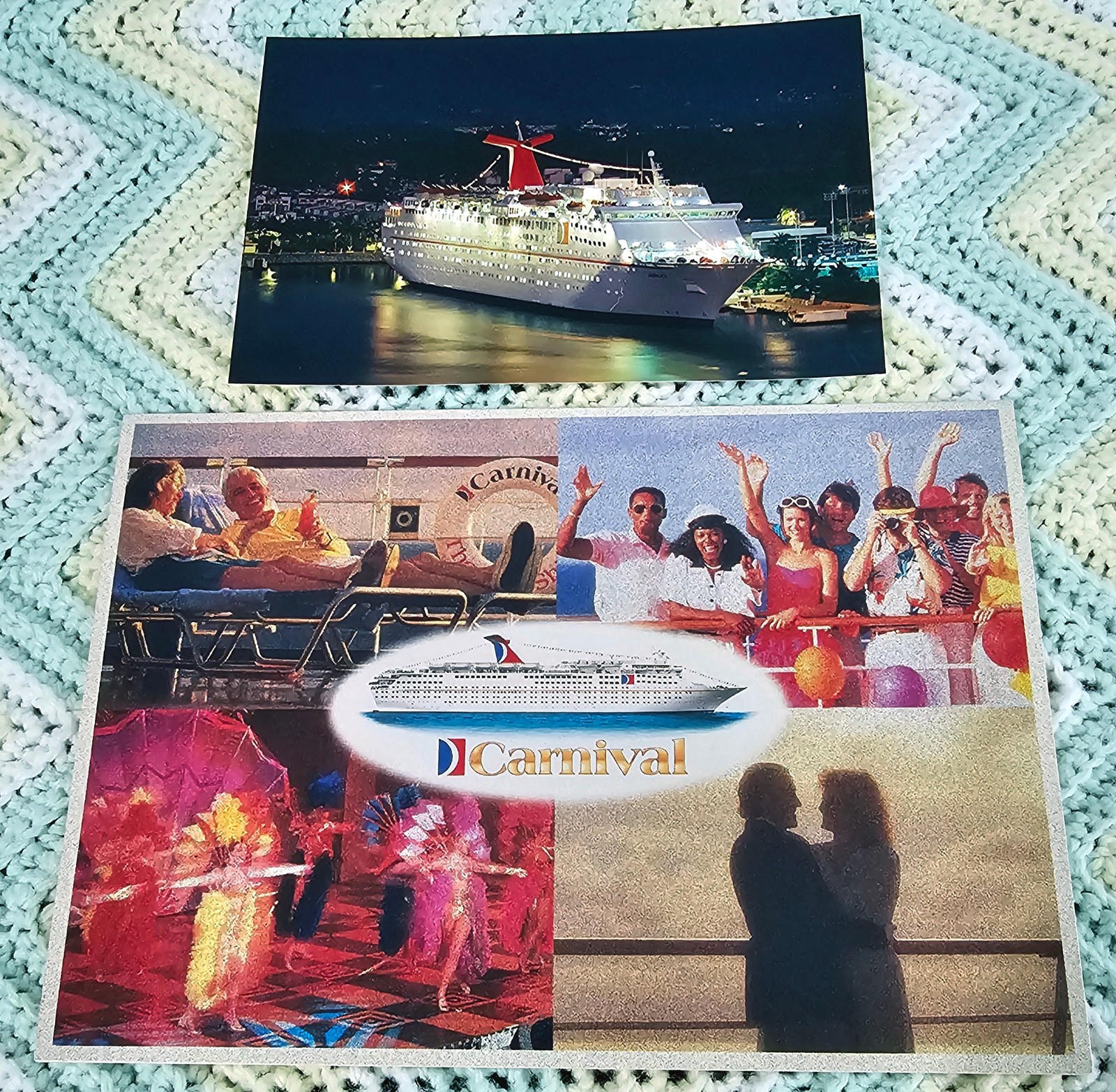 Original First Carnival Jubilee 1986 to 2004 Cruise Ship Official Photo & Holder