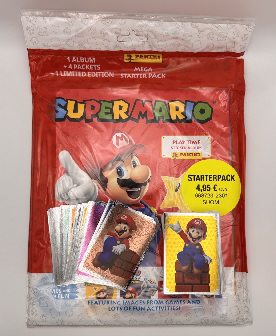 SUPER MARIO 2023 Panini Sticker Collection Complete 176 Card Set + Sealed Album
