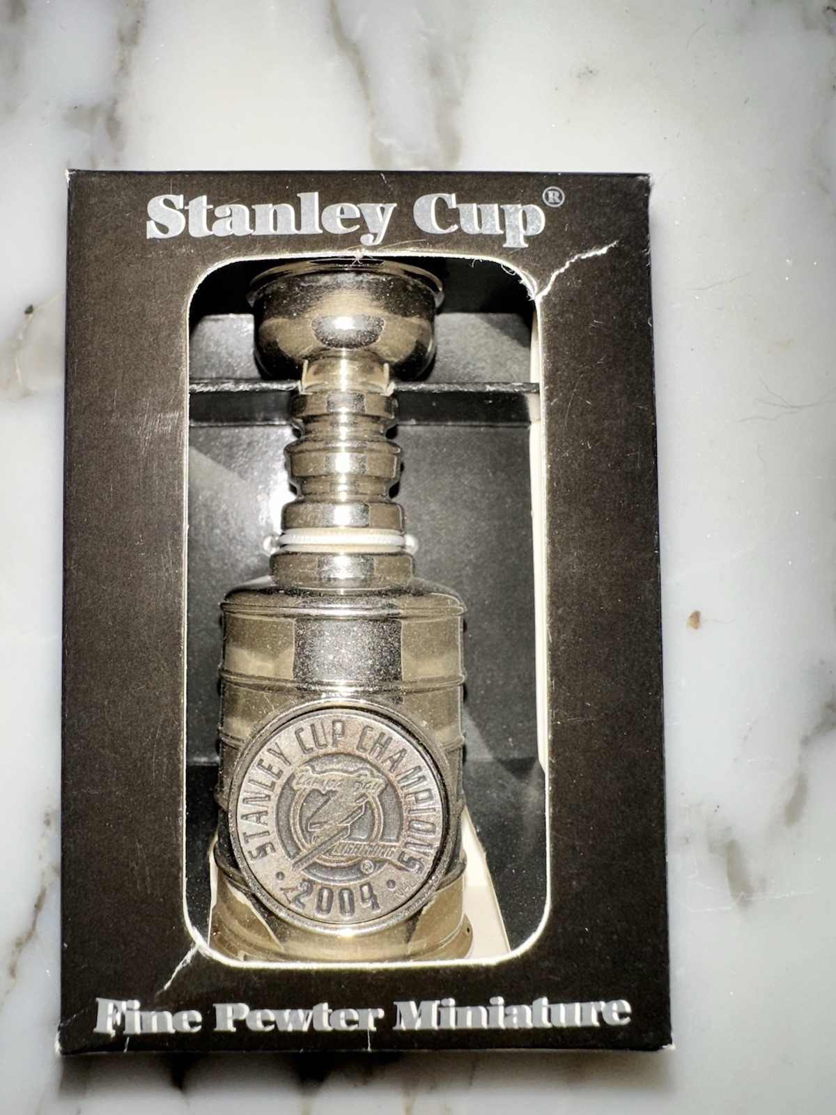 Stanley Cup Officially Licensed NHL Mini Pewter Figurine Silver 2004