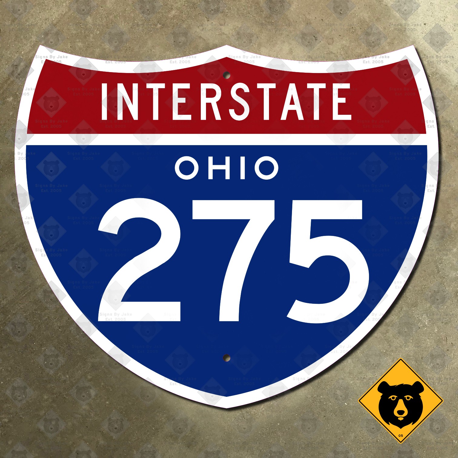 Ohio Interstate 275 route marker highway road sign Cincinnati Colerain 12x10