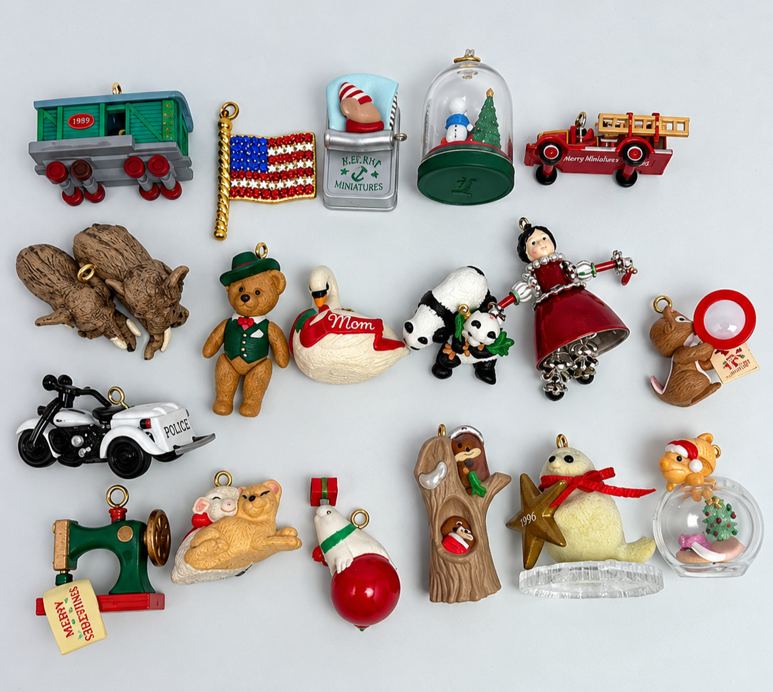 Hallmark Merry Miniatures Christmas Ornaments Lot of 18 Mixed Collection