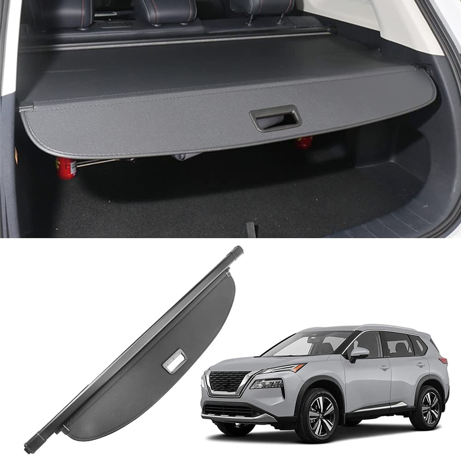Retractable Cargo Cover for Nissan Rogue 2021-2026 | Privacy Anti-Theft Secur...