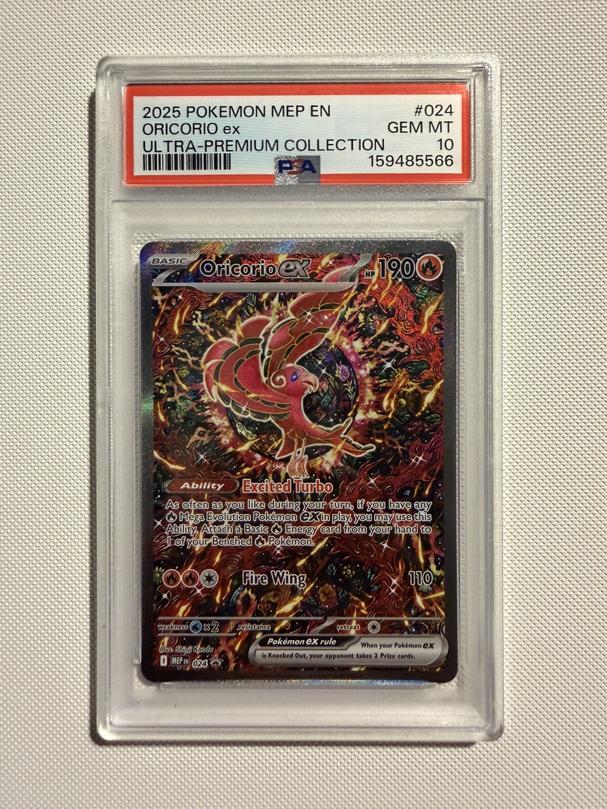 PSA 10 ORICORIO EX 024 Black Star Promo Ultra Premium Collection Pokemon Card
