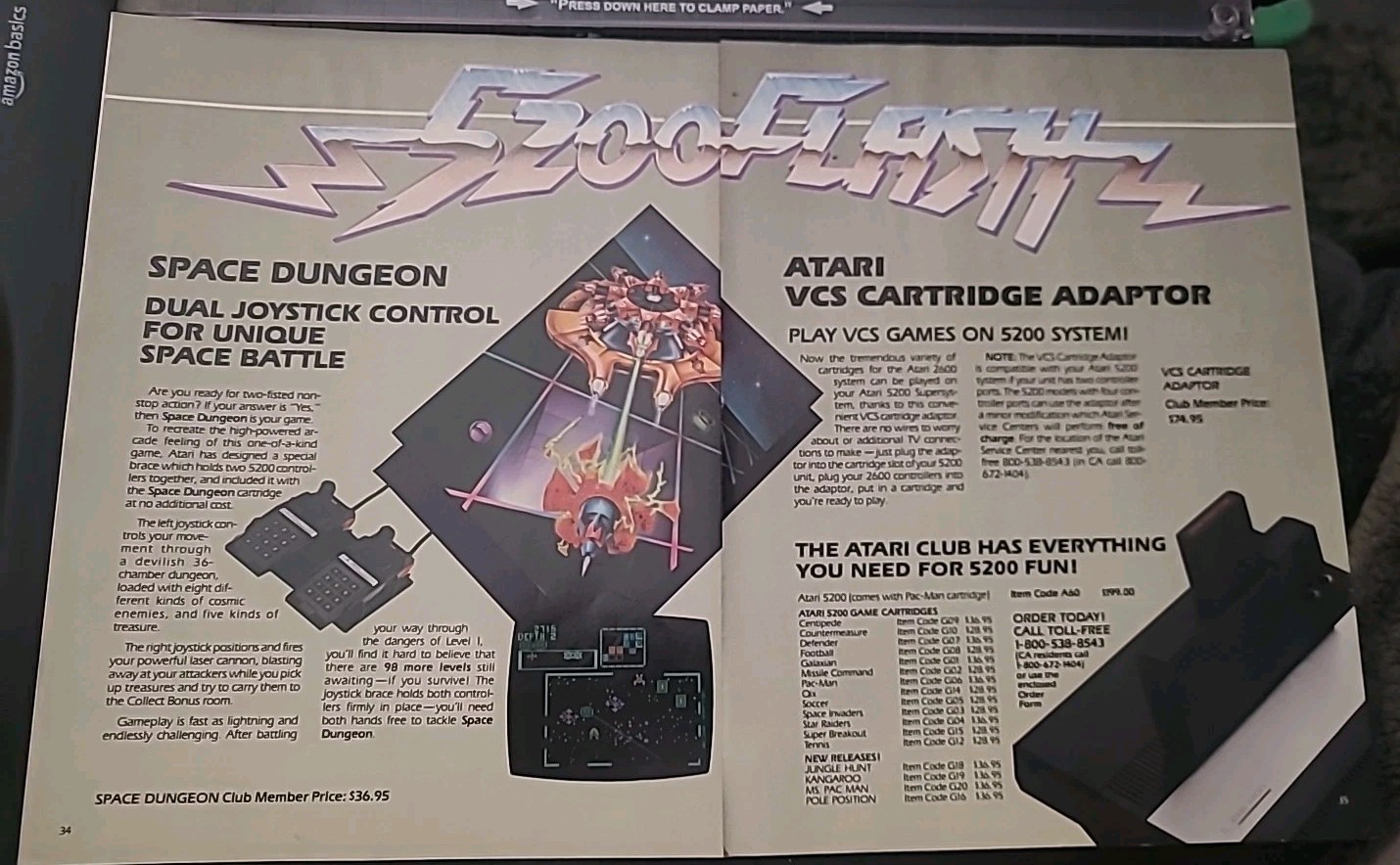 Atari 5200 Console Accessories Print Ad 1980s