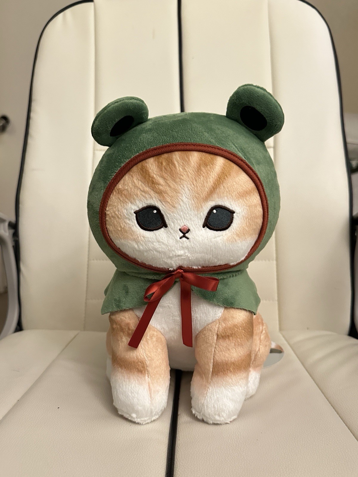 mofusand Cat Plush Green Frog Hat Costume Stuffed Animal 11in PRD-27