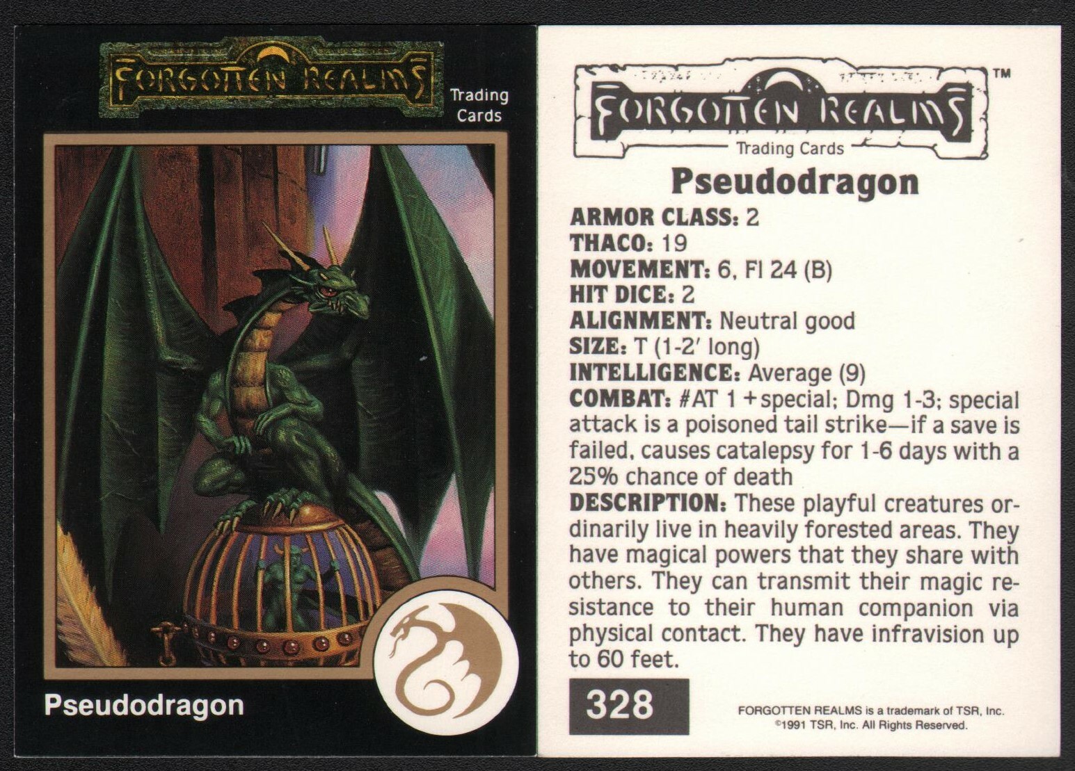 1991 TSR AD&D Gold Card #328 ~ Gateway to the Savage Frontier Clyde Caldwell Art