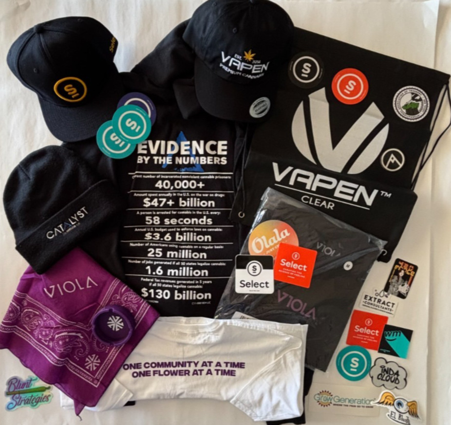 Catalyst Cannabis Swag Brand Merch Including Caps and Sweatshirt Size MEDIUM