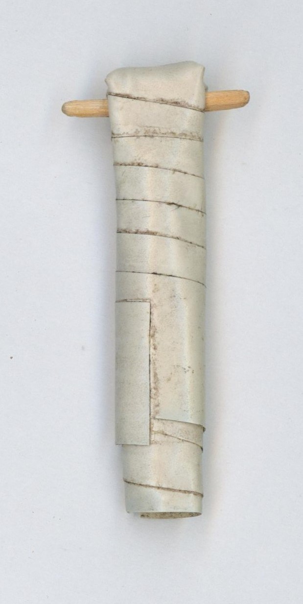 Judaica Holy Jewish Hebrew Amulet manuscript Blessings wrapped.