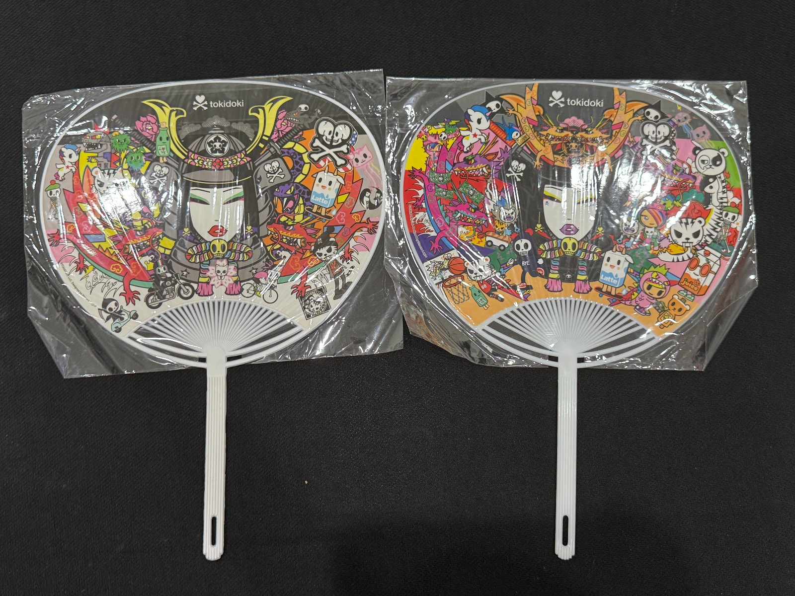 Tokidoki Simone Legno Promo Hand Fan Lot of 2 Convention Exclusive New