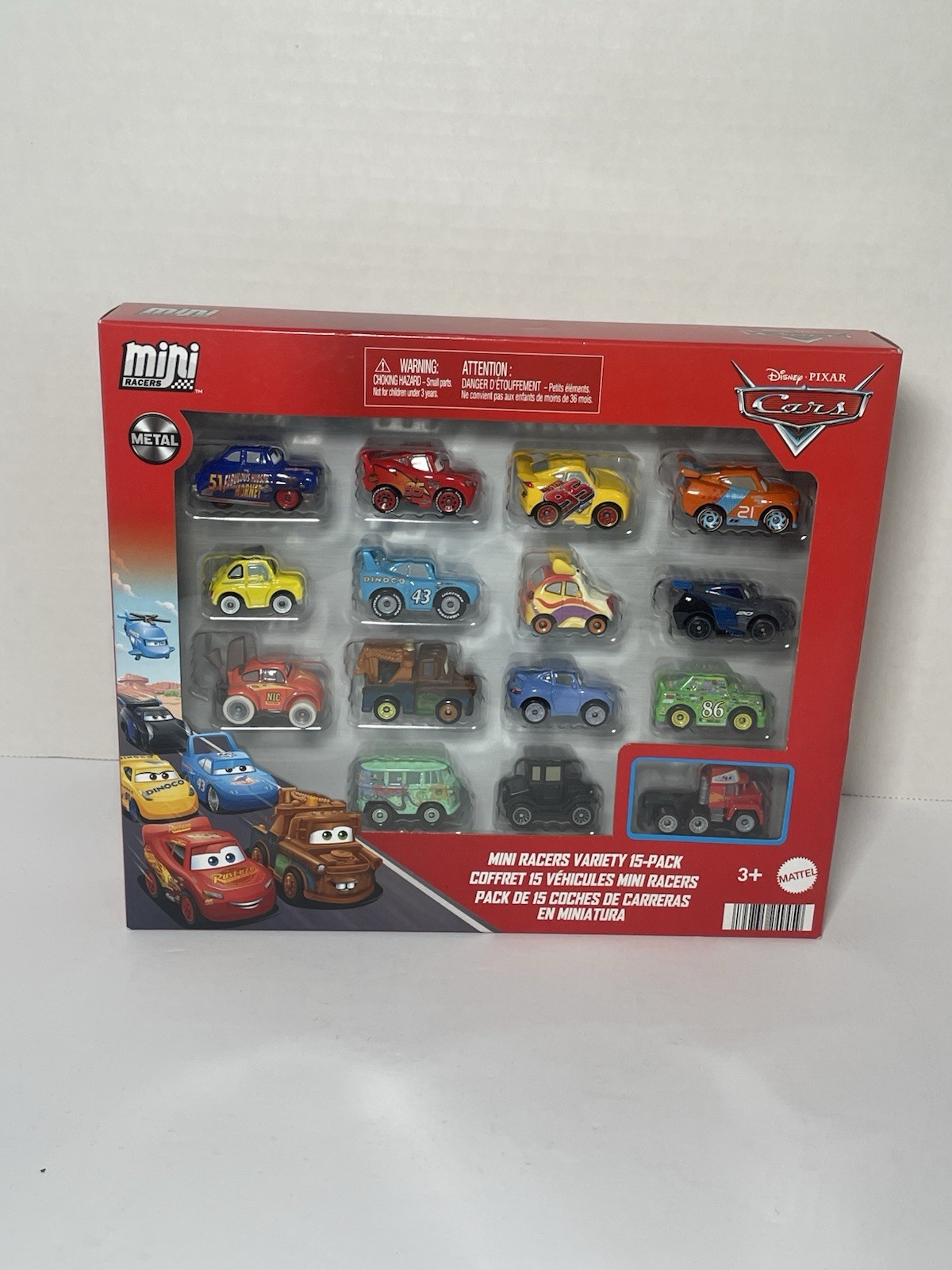 Disney Pixar Cars Mini Racers -15 Pack NEW McQueen, Mater, Sally, Hudson & more
