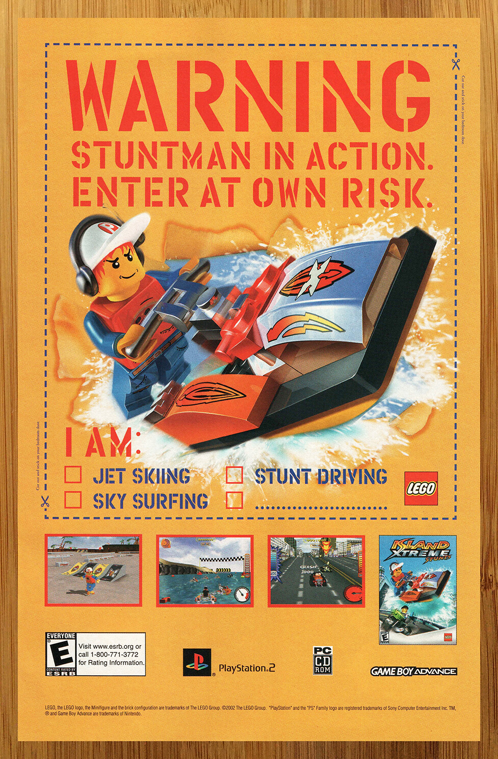 2002 Lego Island Xtreme Stunts PS2 PC Vintage Print Ad/Poster Official Promo Art