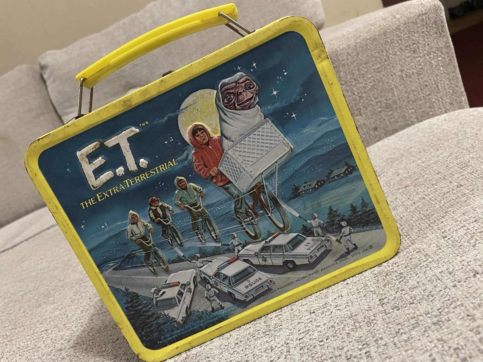Vintage 1982 E.T. The Extra Terrestrial Metal Lunchbox Aladdin No Thermos