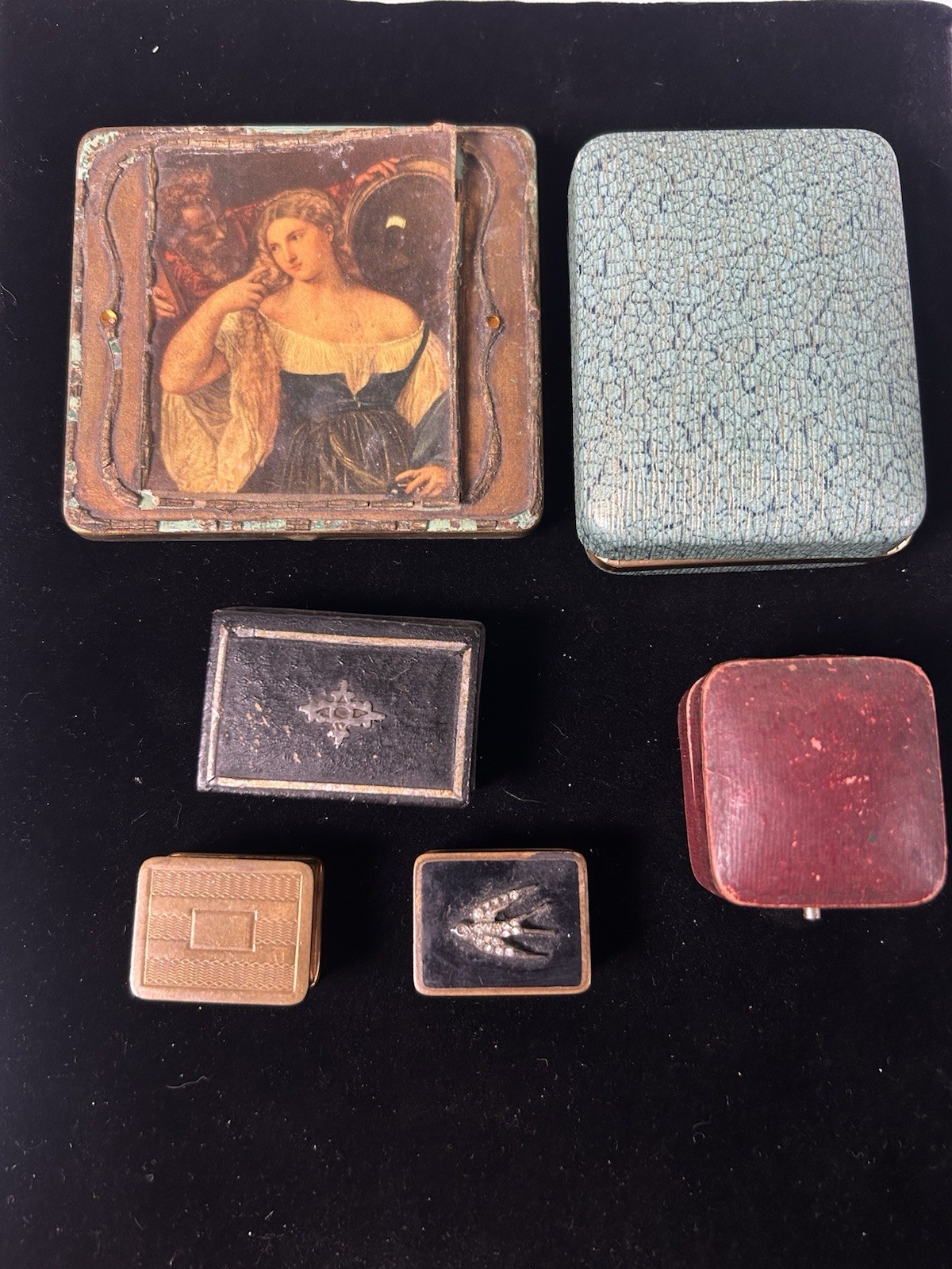 Vintage Vanity Compact Lot Volupte Powder Rouge Smith & Keon Jewelry Boxes (6)