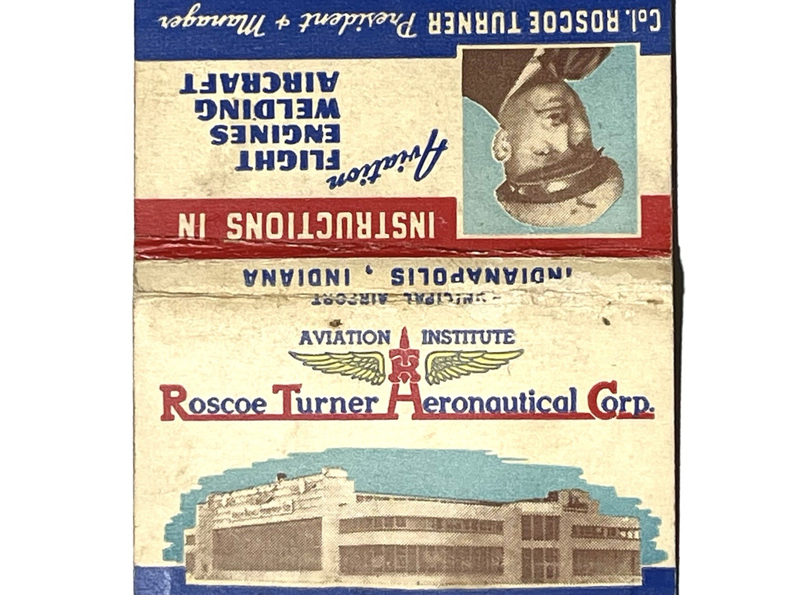 INDIANAPOLIS 1941-45 WW2- ROSCOE TURNER AERONAUTICAL CORP. AVIATION INSTITUTE