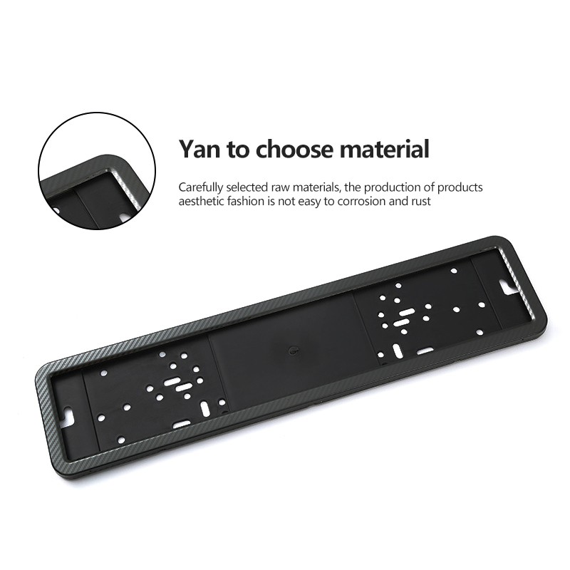 Universal European gauge Stainless Steel Carbon Fiber Car License Plate Frame